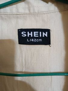 New Shein Brand Mens Full Sleeves Cotton Shirt
