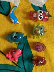 Set of 7 Cute Hatchimal Animal Figurines