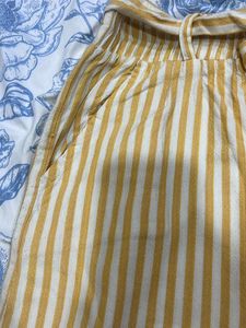 Striped Culottes with Tie Waist