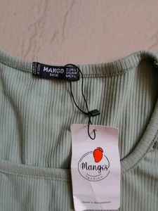 Ribbed Square Neck Top