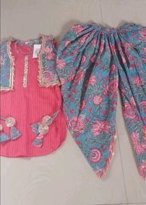 Vibrant Floral Kurta Set with Jacket