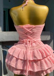 Pink Crochet Co-ord Set