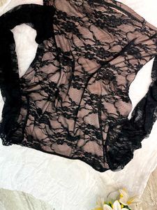 black lace top