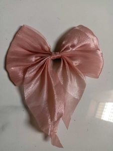 Elegant Pink Bow Hair Clip