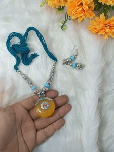 oxidised jewellery neck set