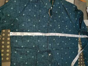 Blue Printed Casual Shirt