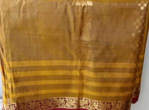 at 1 place 10 cm torn Elegant Mustard &amp; Brown Stri