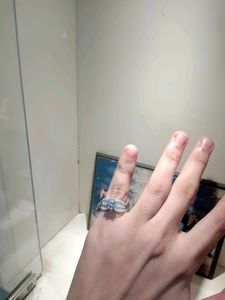 Zirconia Diamond Ring Pure Silver 925(Wt:5.000gm)