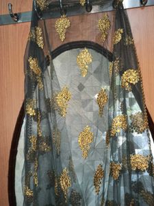 Sparkling Black Dupatta with Sequins 2psc