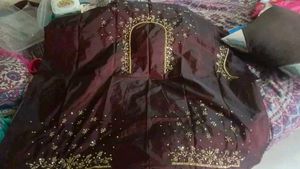 Hand Maggam Work Brown Blouse
