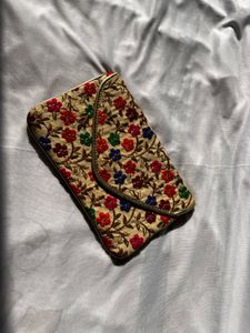 Embroidered Clutch Bag