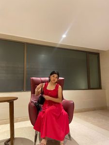 Red Sundress with Ruffle Straps