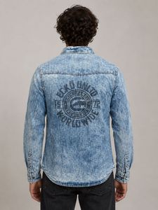 ECKO UNLTD Men's Washed Denim Shirt