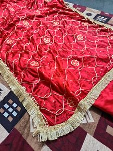 Red Kurta Set with Intricate Embroidery