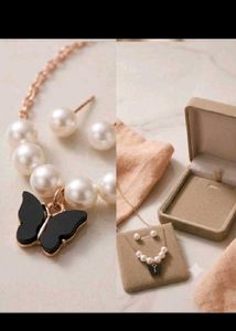 Butterfly Pearl Necklace