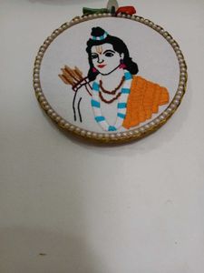 Handmade Embroidered Ram Wall Hanging