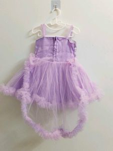 New Lavender Tulle Dress with Flower Accents