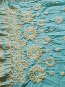 Light Blue Embroidered Kurta