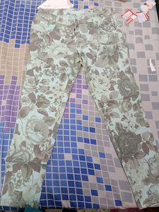 Imported Sea Green Slim Fit Jeans In 30 Waist