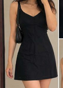 Sleek Black Slip Dress