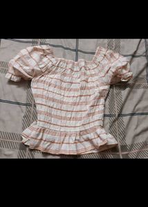 Smocked Square Neck Puff Sleeve Top