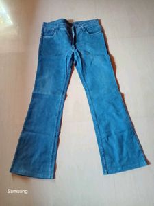 Blue Flare Leg Denim Jeans