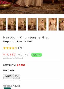 Alaya by Sage Mastani padded kurta only