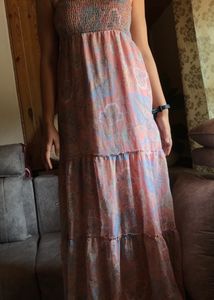 Price Drop For Floral Maxi dress With Tie Up Details