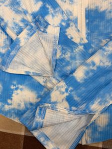 Blue and White Corset top