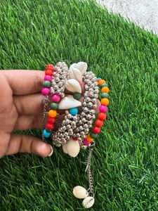 Boho Beaded & Seashell Bracelet Set