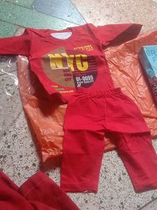 Cute Red NYC T-Shirt & Pants Set