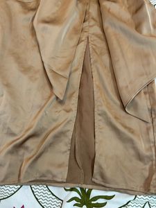 brown co-ord set corset top skirt