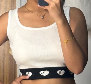 Ribbed White Crop Tank Top