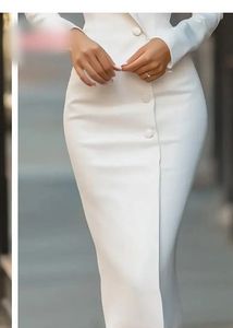 Elegant White Blazer Dress