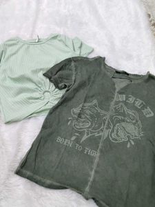 Graphic Tees Bundle - Green & Mint