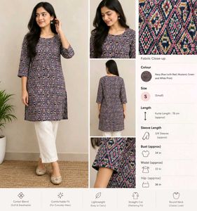 Stylish Geometric Print Kurta