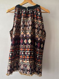 Bohemian Print Sleeveless Top (Pannkh,
