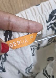 Gerua By Libas Black Kurta With Printed Palazzos