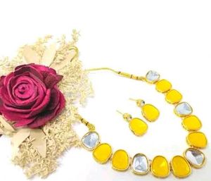 2 Jewellery Sets in yellow & green colour