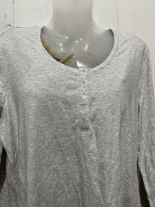 Comfortable Grey Long Sleeve Top