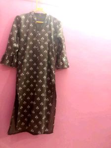 Unique Patterned Button-Up Kurti