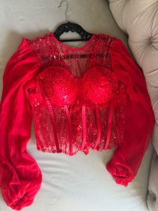 corset blouse with ready to wear saree