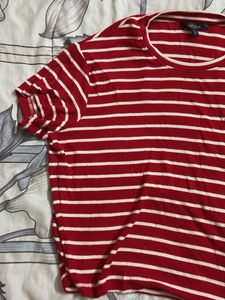 Red &amp; White Striped T-Shirt