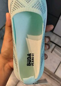 Sparkly Mint Green Slip-On Shoes