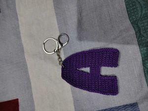 Handmade Purple "H" Keychain