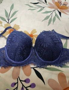 New Blue Lace Padded Bra 🌼🩵