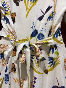 Chic Floral Print Ruffle Dress