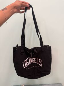 Black Los Angeles Tote Bag