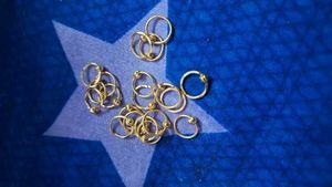 Gold plated nose ring