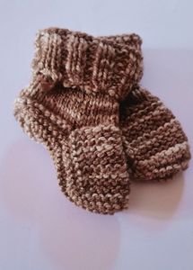 New born baby knitted socks